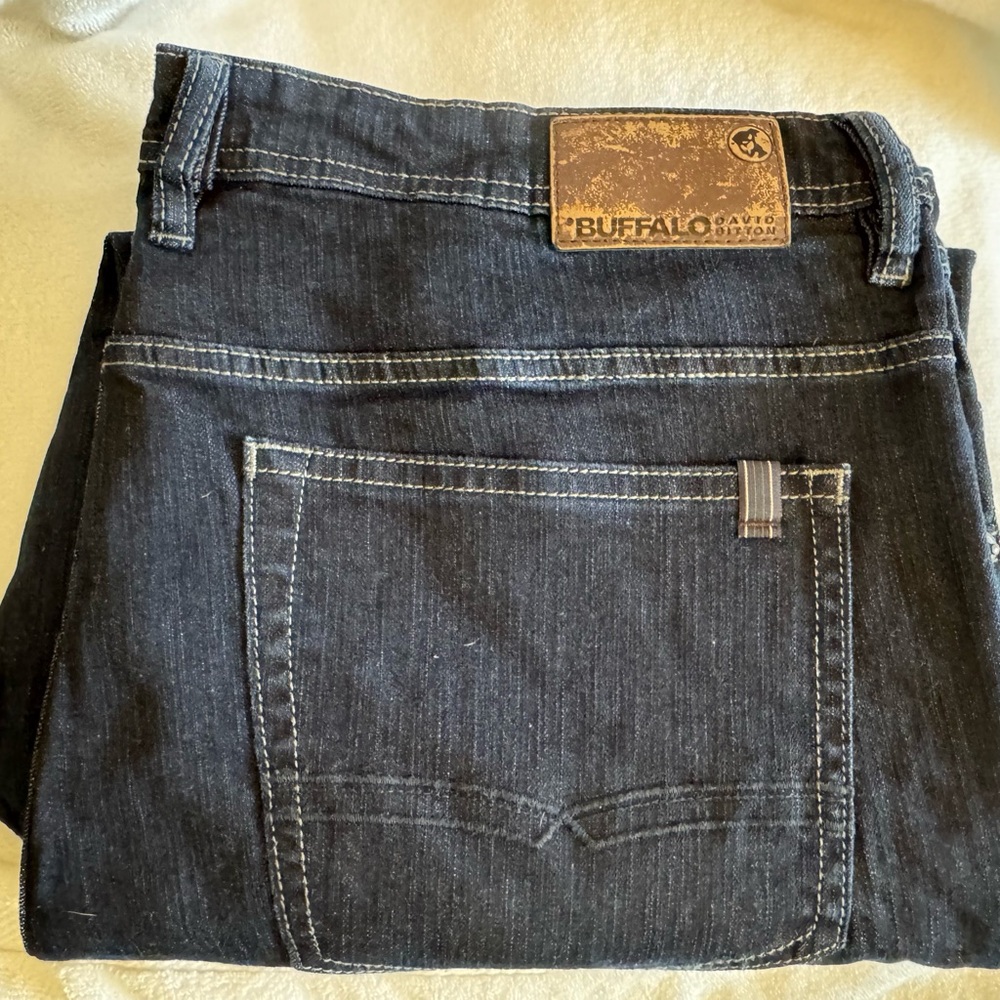 Buffalo David Bitton Men's Dark Indigo Straight Jeans